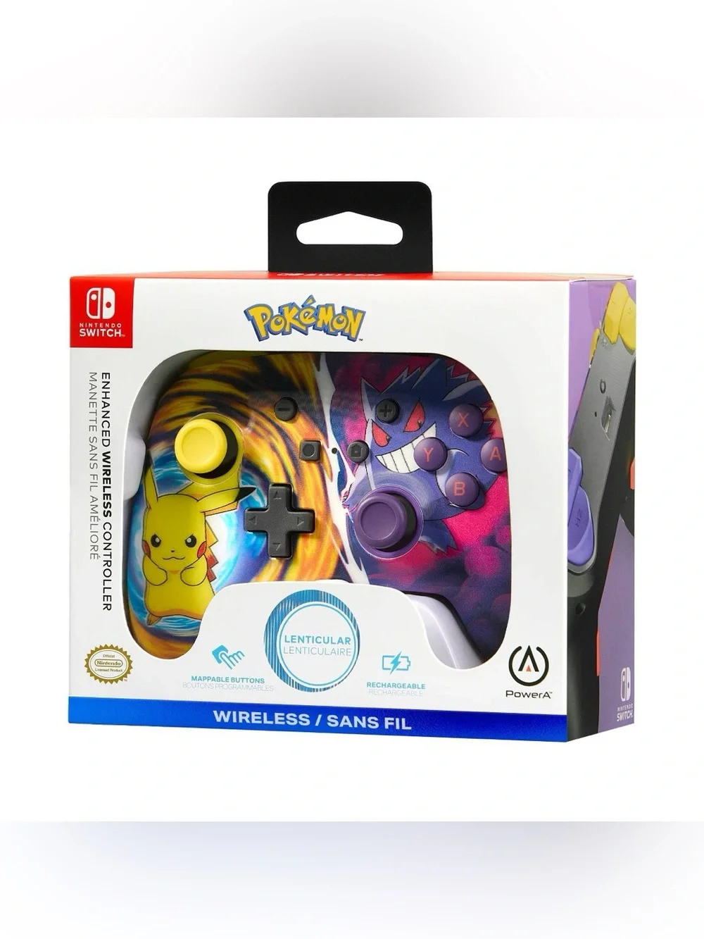 Pikachu Vs. Gengar Enhanced Wireless Controller-Nintendo Switch